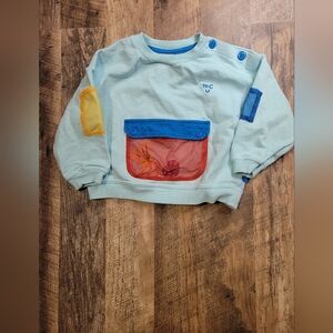 Kids Blue and Yellow Pocket Sweatshirt